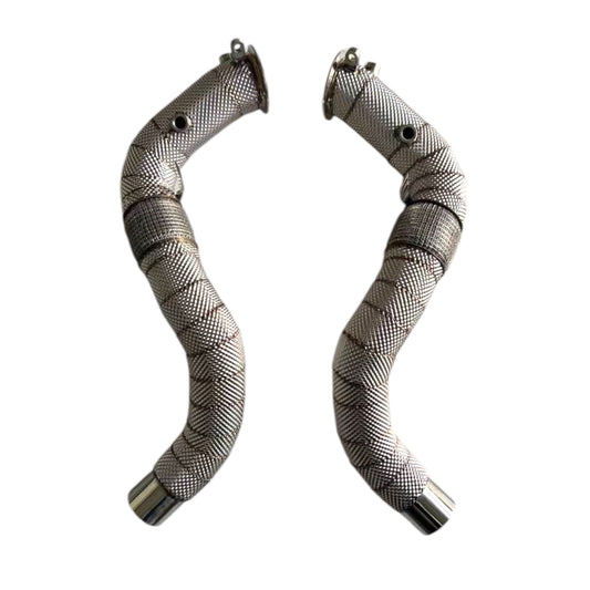 Catless Downpipes w/ Heatshield – BMW M550i (2017–2022 N63 4.4T)